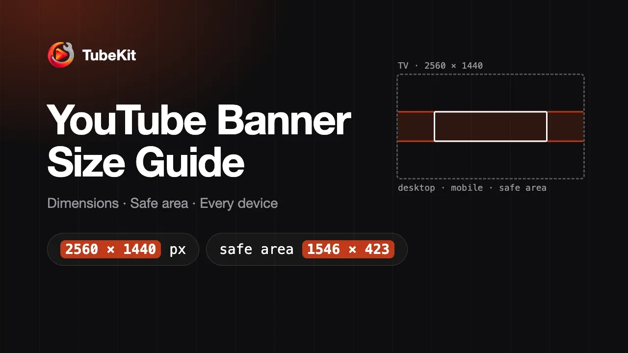 YouTube Banner Size, Safe Area & Free Template